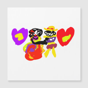 Valentinstag Stil Tanz Magnetkarte