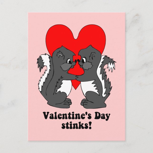 Valentinstag stinkt feiertagspostkarte (Vorderseite)
