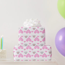 Valentinstag, süß-rosa Bow Geschenkpapier