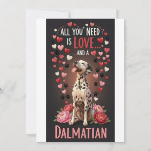 Valentinstag Süße Dalmatiner Foto Kuscheln Feiertagskarte