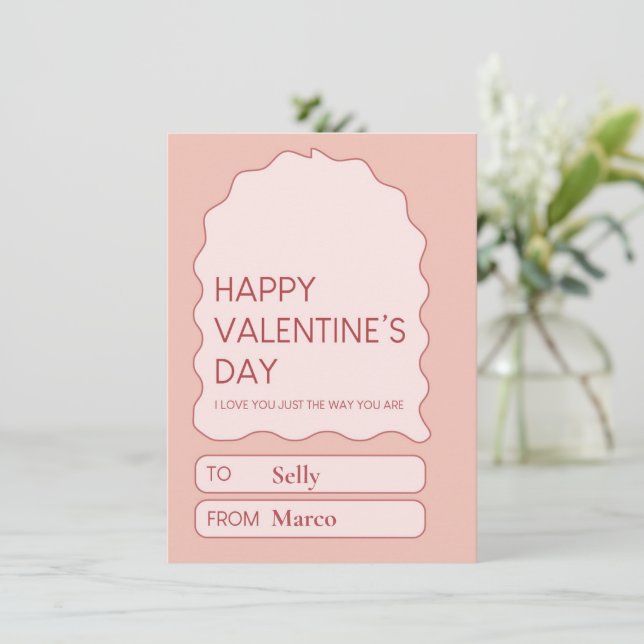 Valentinstag Süße Feiertagskarte (Stehend Vorderseite)