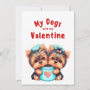 Valentinstag Süße Hundefoto Feiertagskarte