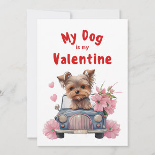 Valentinstag Süße Hundefoto Feiertagskarte Einladung