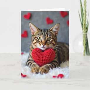Valentinstag Süße Katzen Herz Karte
