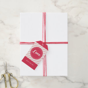 Valentinstag Süßherz Streifen Liebe Und Herz Chic Geschenkanhänger
