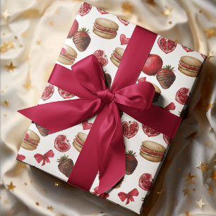 Valentinstag-Süßigkeiten-Geschenkpapier Geschenkpapier