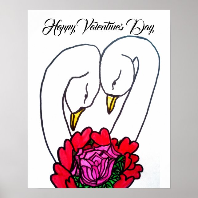 VALENTINSTAG SWANS Poster (Vorne)