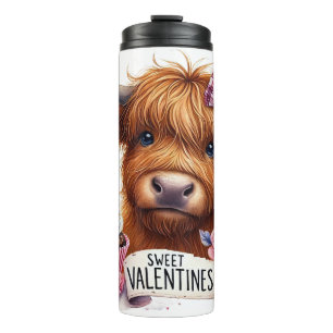 Valentinstag Sweet Highland Kuh Thermal Tumbler Thermosbecher