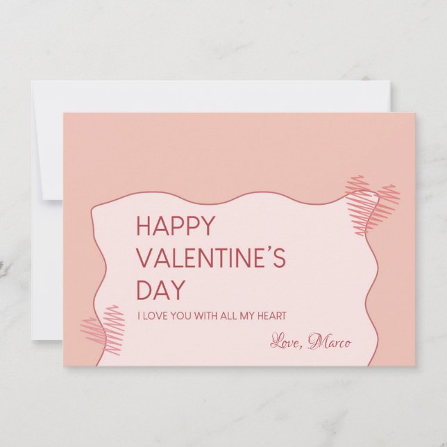 Valentinstag Sweet Holiday Card Feiertagskarte (Vorderseite)