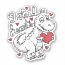 Valentinstag T Rex Dinosaur trotzt Herz