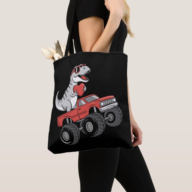 Valentinstag T Rex Dinosaurier Riding Monster Truc (Von Nahem)