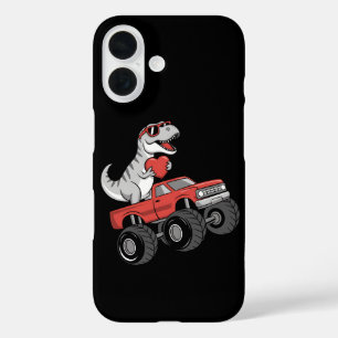 Valentinstag T Rex Dinosaurier Riding Monster Truc iPhone 16 Hülle