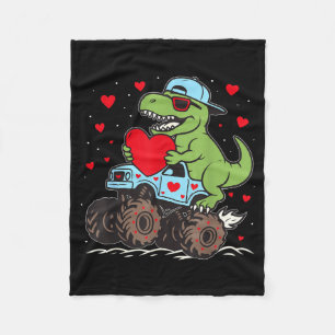 Valentinstag T Rex fährt Monstertruck Lustig Zu Fleecedecke