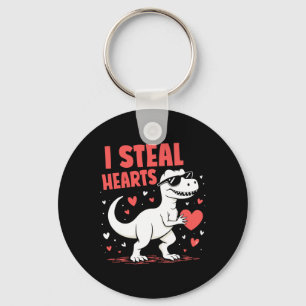Valentinstag T-rex I Steal Hearts Dinosaur Liebe Schlüsselanhänger