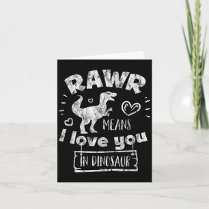 Valentinstag T-Rex Rawr bedeutet Ich liebe Dich au Karte