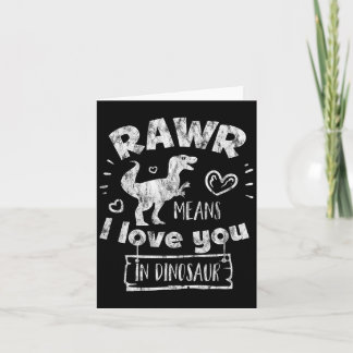 Valentinstag T-Rex Rawr bedeutet Ich liebe Dich au Karte