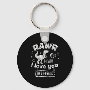 Valentinstag T-Rex Rawr bedeutet Ich liebe Dich au Schlüsselanhänger