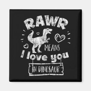 Valentinstag T-rex Rawr bedeutet Ich liebe Dich in Magnet