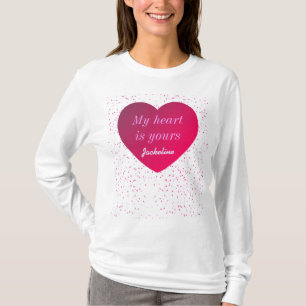 Valentinstag-T - Shirt des modernen Roten Herzens