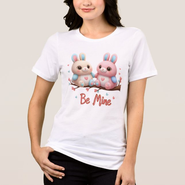 Valentinstag T-Shirt-Geschenk Tri-Blend Shirt (Vorderseite)