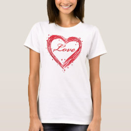 Valentinstag T - Shirt mit Herzen