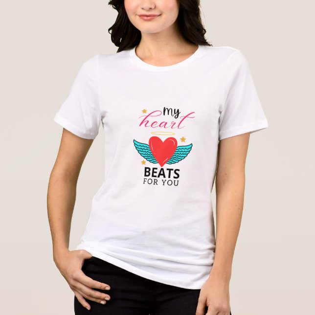 Valentinstag-T-Shirt 💖 Tri-Blend Shirt (Vorderseite)