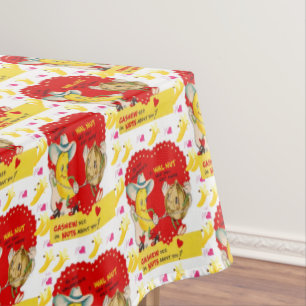 Valentinstag Tablette Banane Vintag Tischdecke