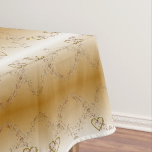 Valentinstag Tablette Gold Herzen Tischdecke