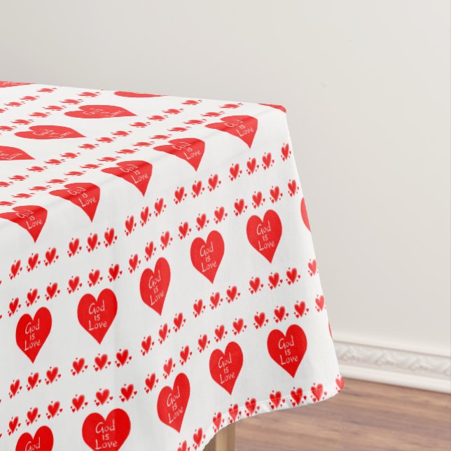 Valentinstag Tablette Gott ist Liebe Tischdecke (Beispiel)