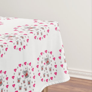 Valentinstag Tablettenmäuse Tischdecke