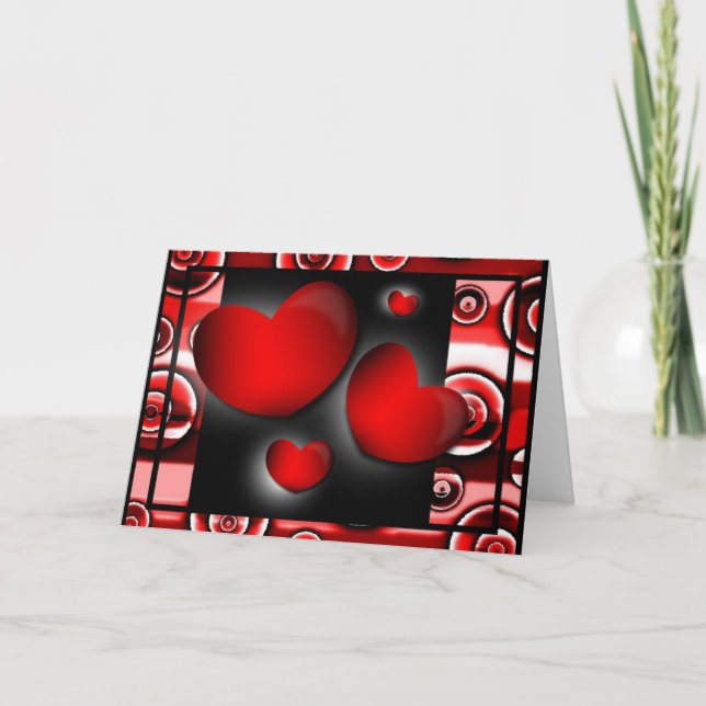 Valentinstag Tageskarte Valentinstag Herz Feiertagskarte (Vorderseite)