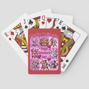 Valentinstag Tanzende Paare "Party Animals" Spielkarten
