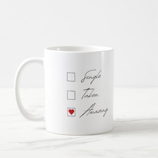 Valentinstag Tasse - Geschenk zum Beziehungsstatus (Links)