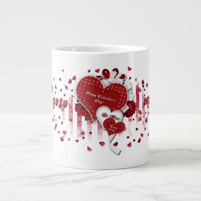 Valentinstag Tasse - Herz XOXO (Vorderseite)