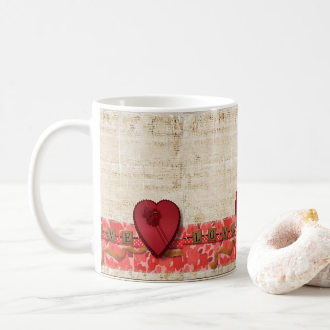 Valentinstag-Tasse Kaffeetasse (Mit Donut)