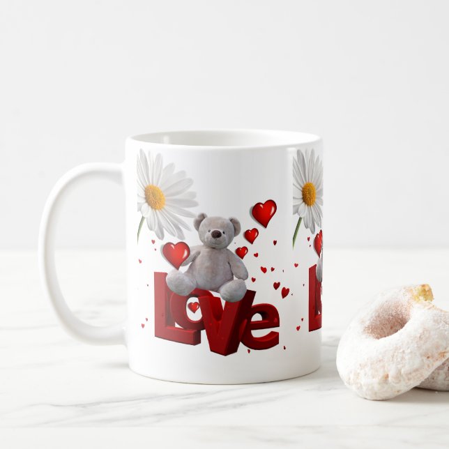 Valentinstag-Tasse Kaffeetasse (Mit Donut)