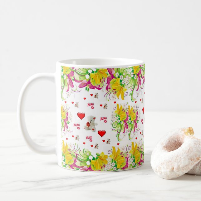 Valentinstag-Tasse Kaffeetasse (Mit Donut)