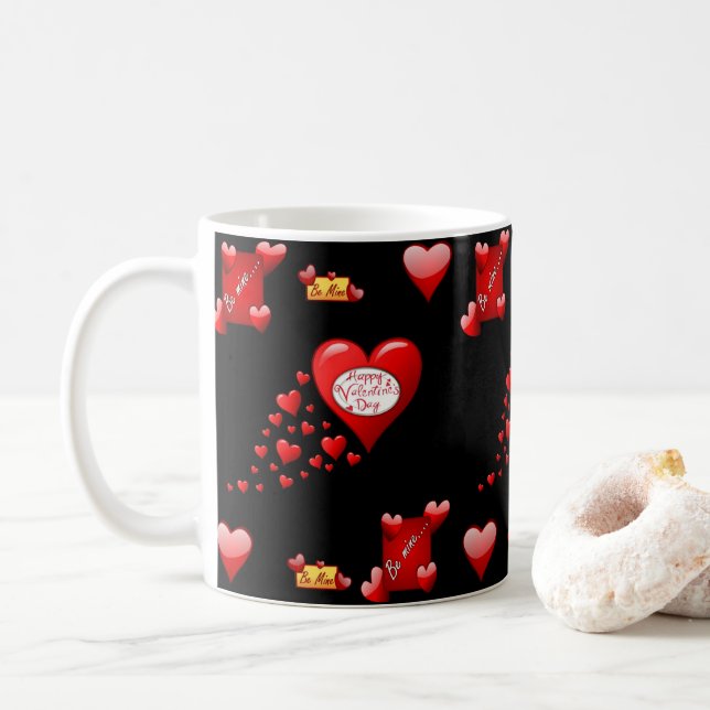 Valentinstag-Tasse Kaffeetasse (Mit Donut)