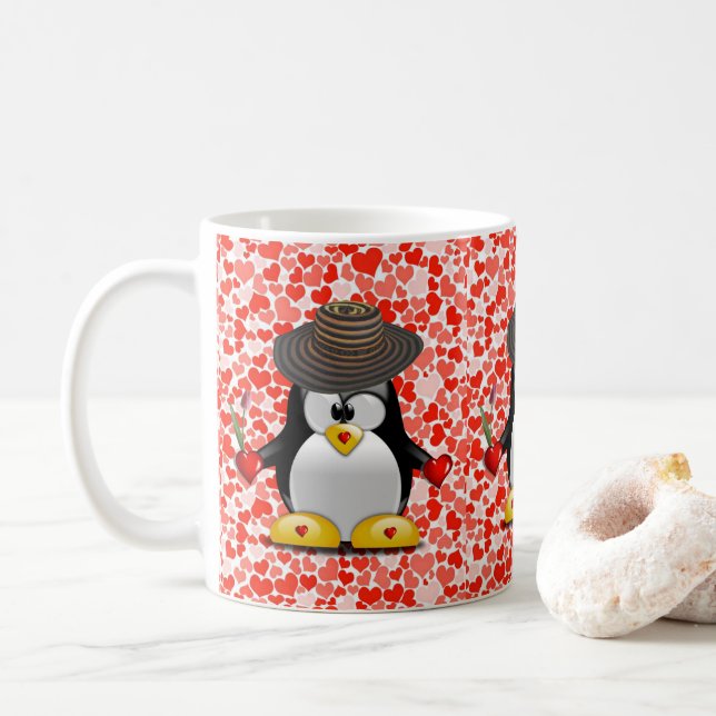 Valentinstag-Tasse Kaffeetasse (Mit Donut)