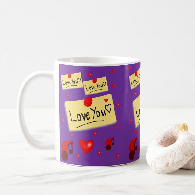 Valentinstag-Tasse Kaffeetasse (Mit Donut)