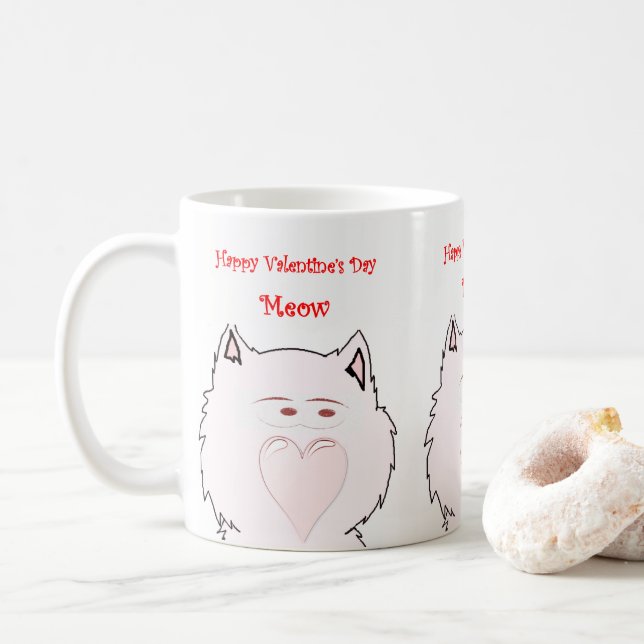 Valentinstag-Tasse Kaffeetasse (Mit Donut)