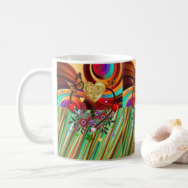 Valentinstag-Tasse Kaffeetasse (Mit Donut)