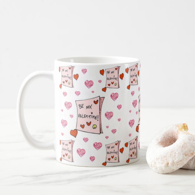 Valentinstag-Tasse Kaffeetasse (Mit Donut)