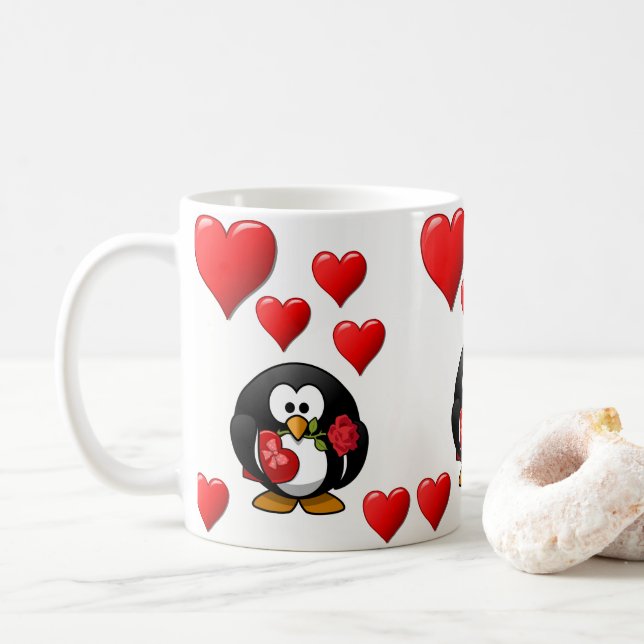 Valentinstag-Tasse Kaffeetasse (Mit Donut)