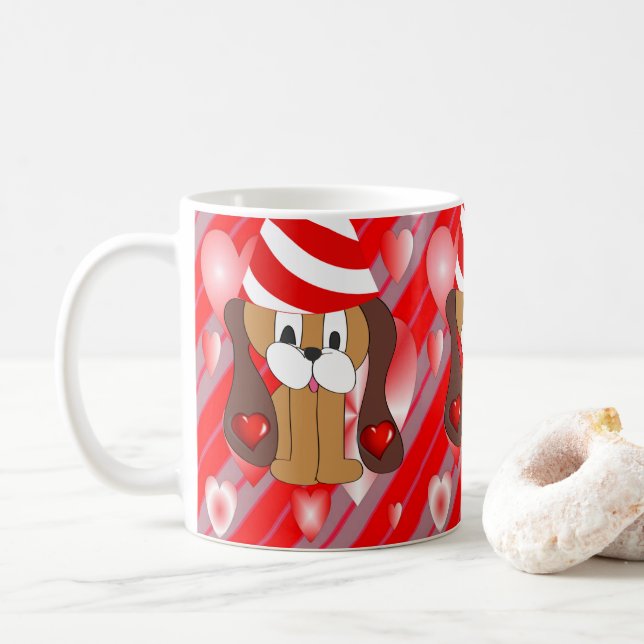 Valentinstag-Tasse Kaffeetasse (Mit Donut)