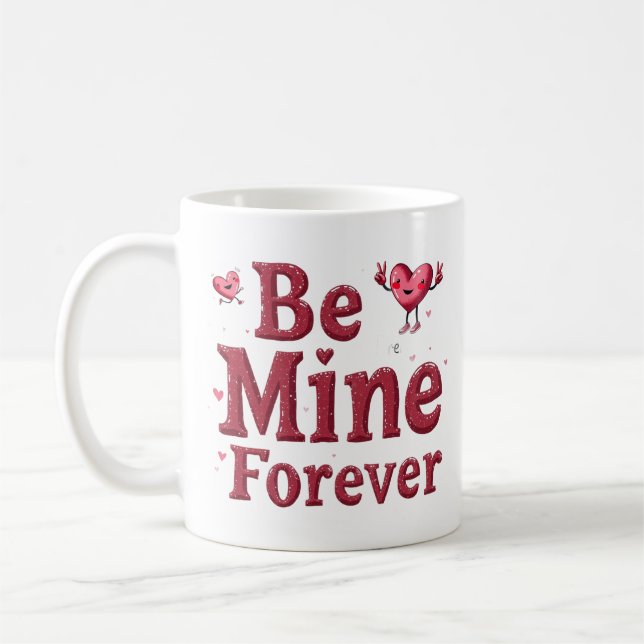 Valentinstag Tasse mit Retro-Design (Links)