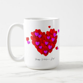 Valentinstag-Tasse 'Romantische Herzen' Kaffeetasse