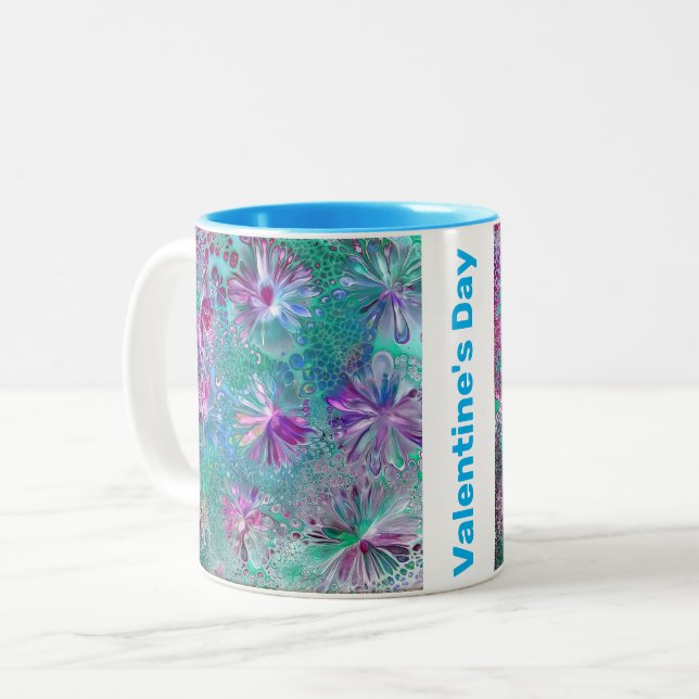 Valentinstag-Tasse Zweifarbige Tasse (Vorderseite Links)