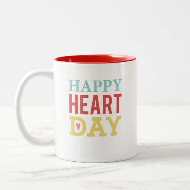 Valentinstag-Tasse Zweifarbige Tasse (Links)