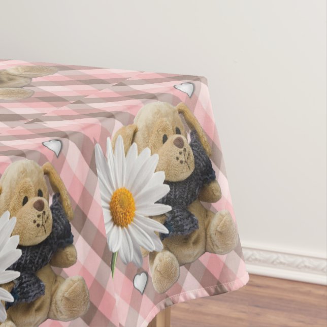 Valentinstag Teddy Bear Tischdecke (Beispiel)